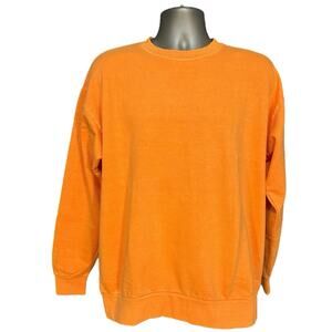 NWT OnlyNY Light Orange Oversized Pullover Cotton Sweatshirt Size M